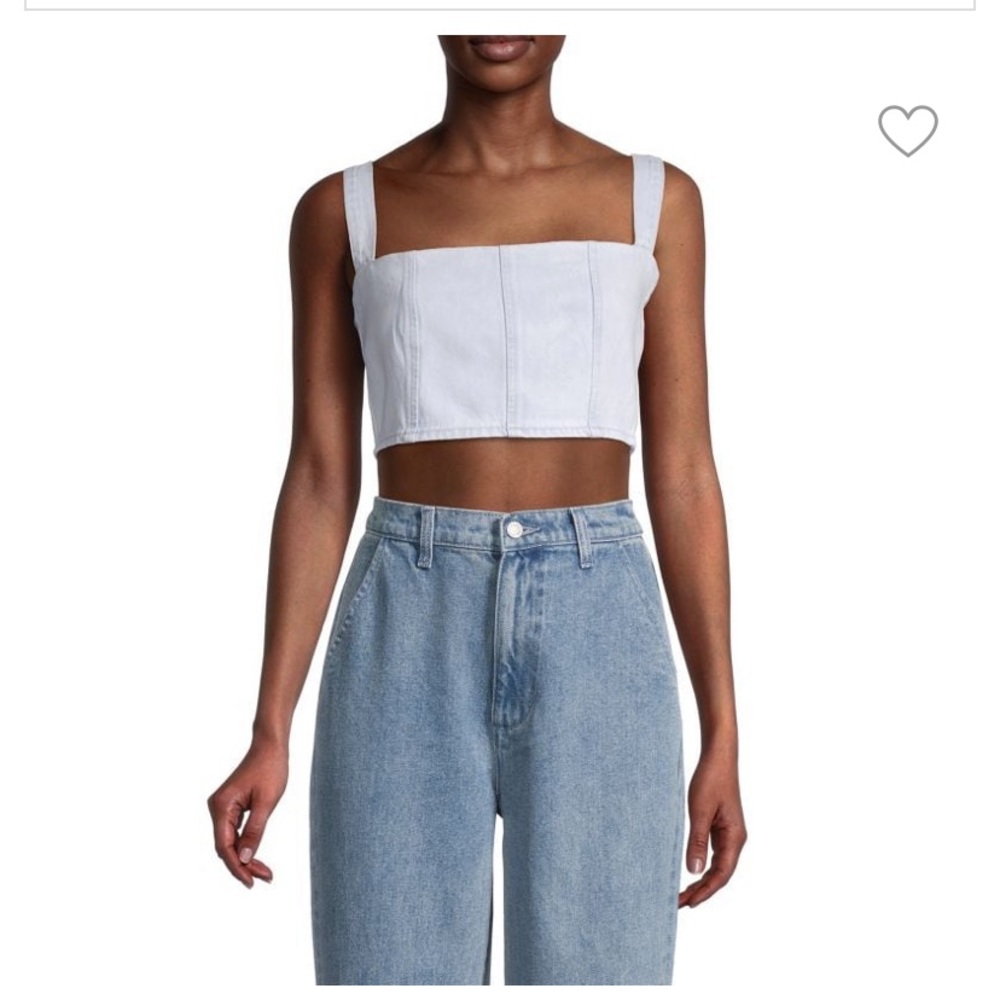We Wore What Denim Bustier
